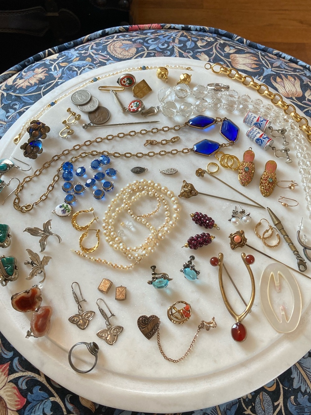 Antique Victorian, Art Deco, 14K, Sterling, Carnelian, Pearl, Garnet Jewelry Lot